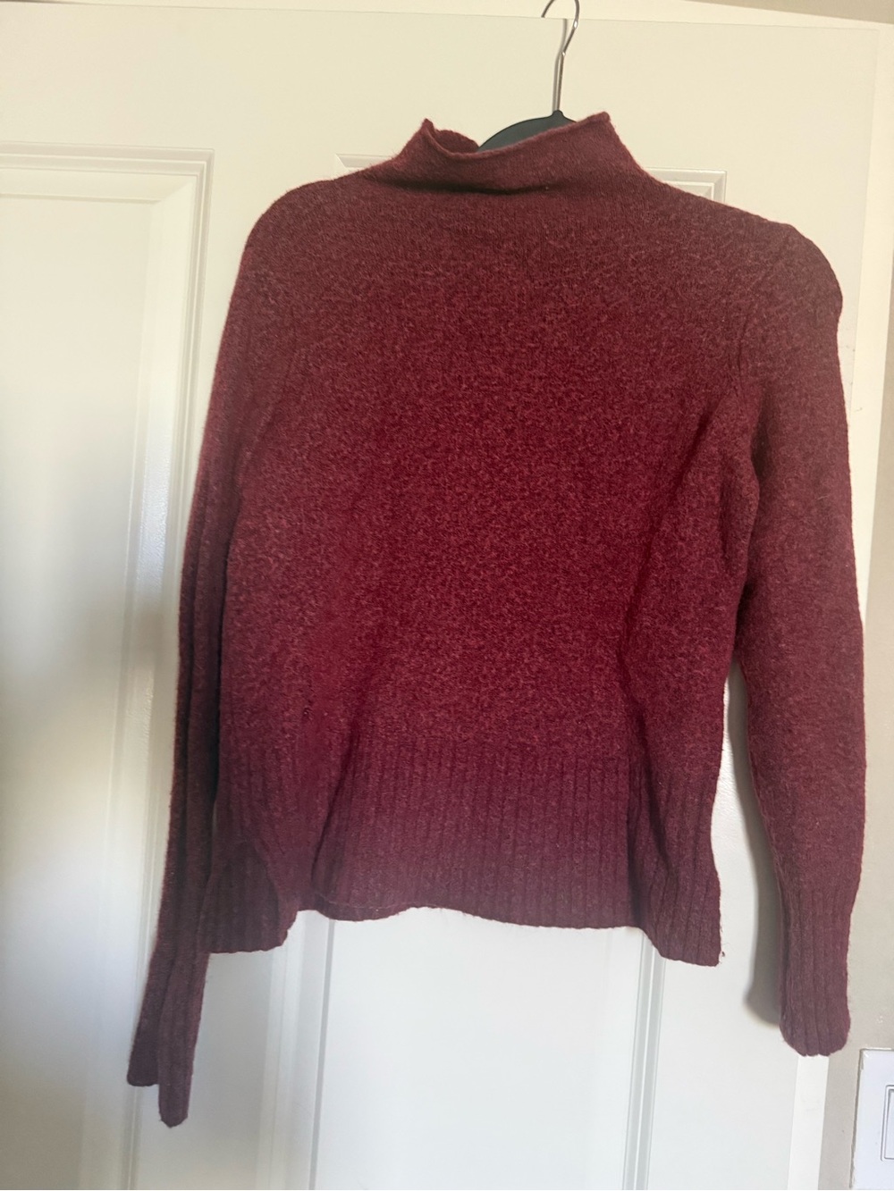 Madewell - Maroon Inland Turtleneck Sweater - Merino Wool Blend - Small - Picture 3 of 4
